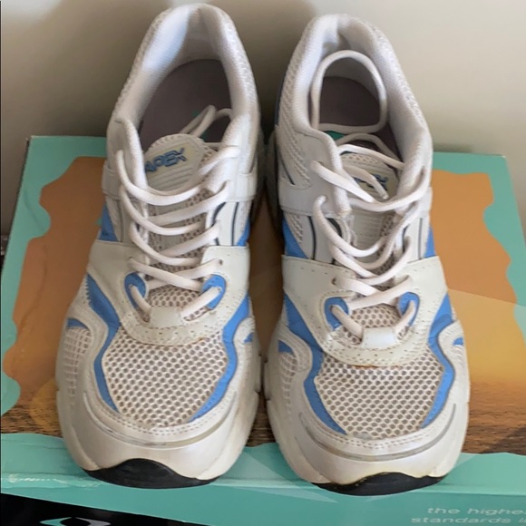 white orthopedic sneakers